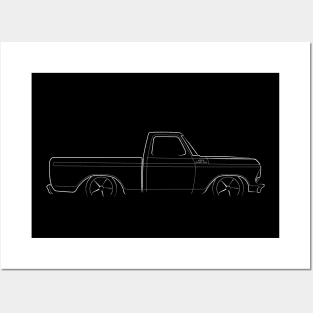 1979 Ford F-150 pickup - profile stencil, white Posters and Art
